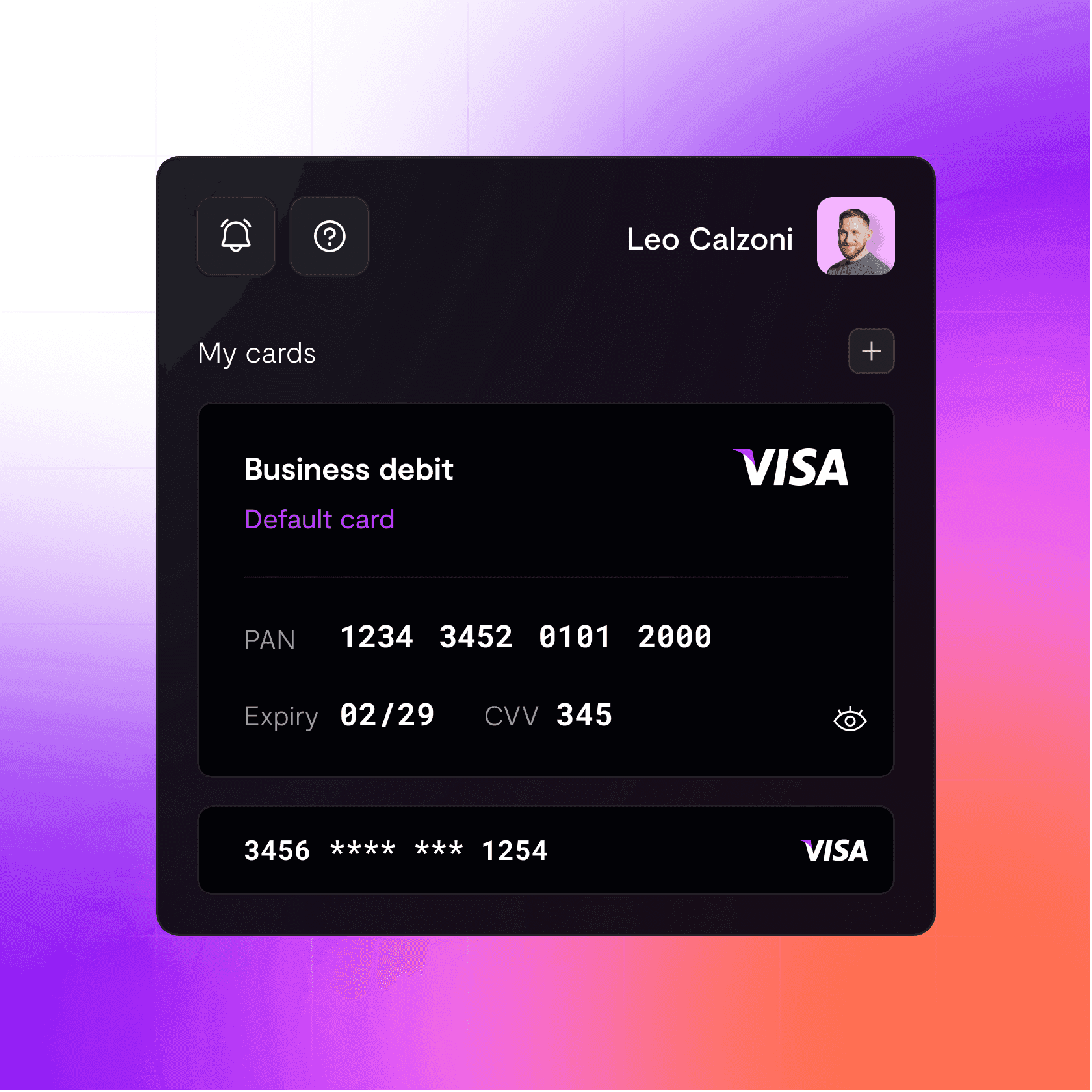account preview